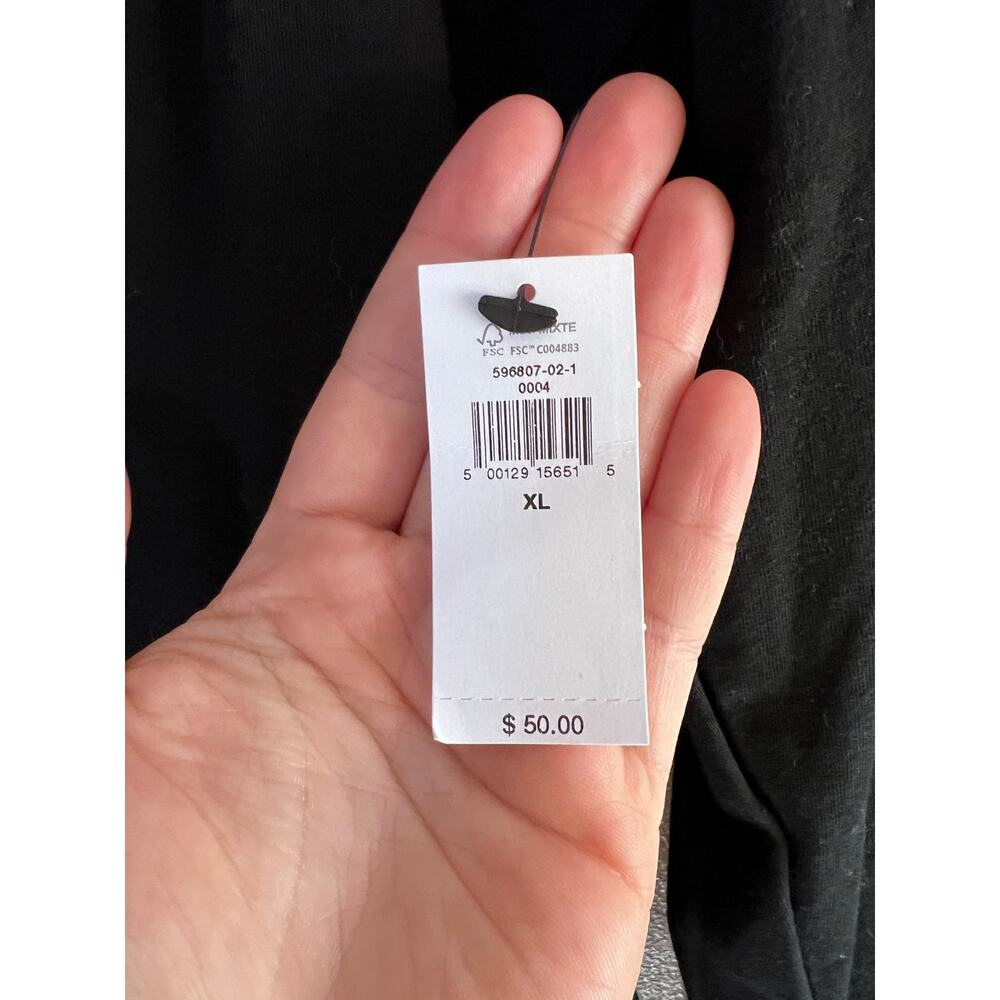 NWT Banana Republic Soft Stretch Long Sleeve Square Neck Bodysuit Black XL - Picture 4 of 6